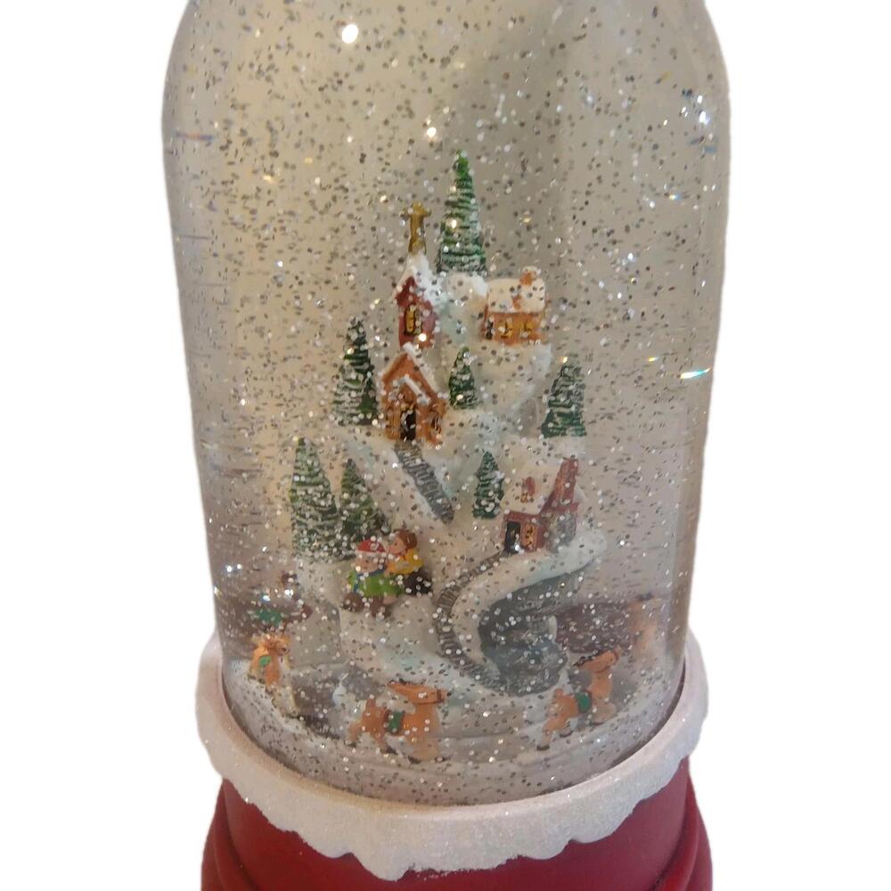 Valerie Parr Hill Snow Globe Red Multi Christmas Village Scene AC/DC Adapter - Picture 4 of 9